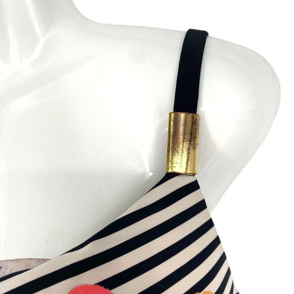 SWIM by Cacique 40DDD Floral Tankini Balconette Bra Closure Gold Tone Accents - Picture 5 of 12